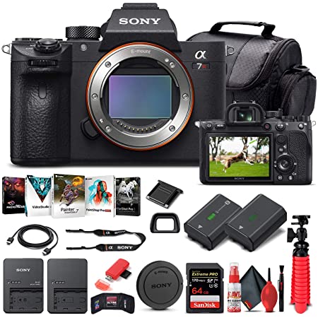 Sony Alpha a7R IV Mirrorless Digital Camera (Body Only) (ILCE7RM4/B) + 64GB Memory Card + NP-FZ-100 Battery + Corel Photo Software + Case + External Charger + Card Reader + HDMI Cable + More (Renewed)