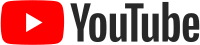 The YouTube logo is made of a red round-rectangular box with a white "play" button inside and the word "YouTube" written in black.