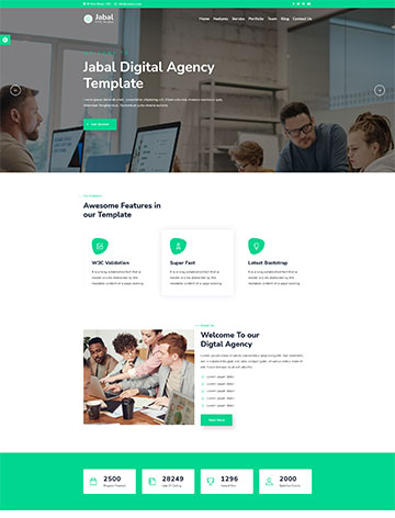 Jabal – Digital Agency One Page WordPress Theme - 