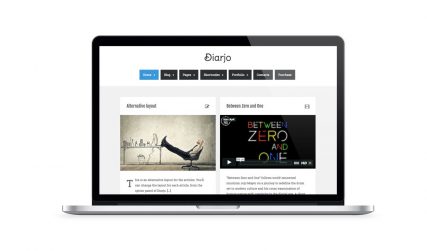 Diarjo, creative WordPress blog theme.