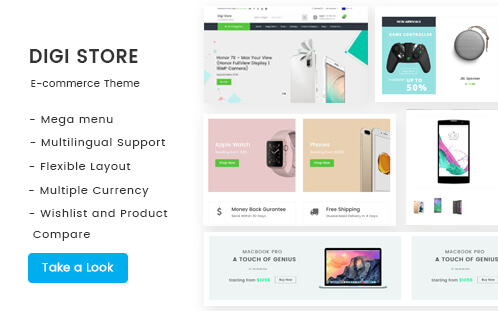 Digi Store, eCommerce WordPress themes for online and digital store