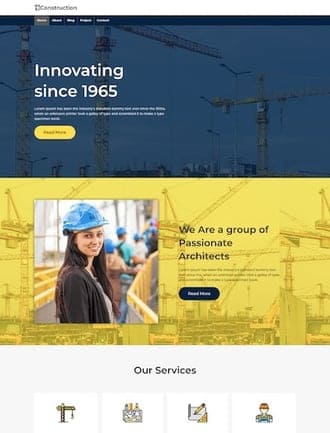 WordPress construction theme