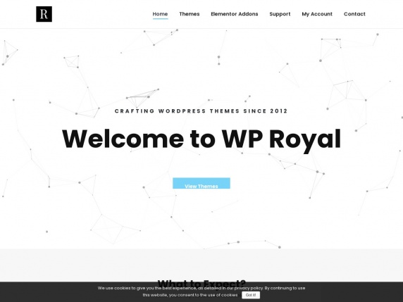 صفحة WP Royal الرئيسية