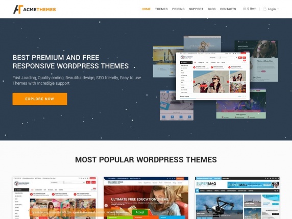 Acme Themes Startseite