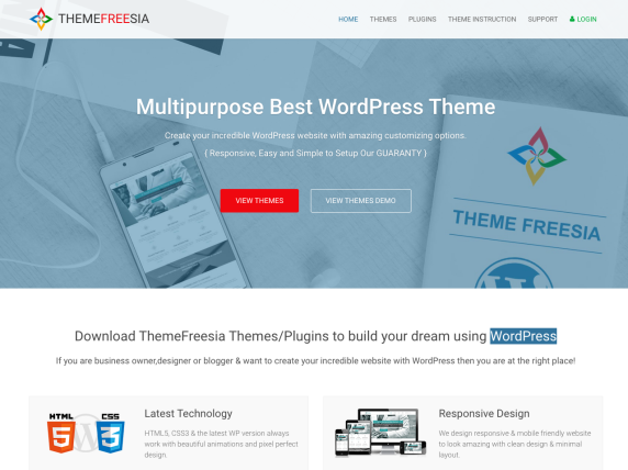 ThemeFreesia homepage