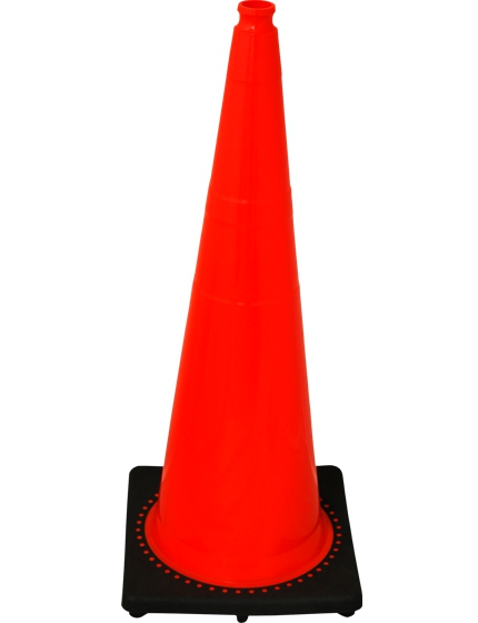 36 inch Black base Orange Cone
