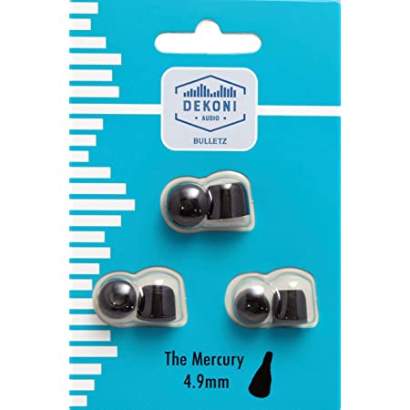 Dekoni Audio Moldable Foam Ear Tips Premium Memory Foam Isolation Earphone Tips - 4.9mm 3 Pack SM MED Lrg Sample Pack Black (EPZ-Mercury-PL)