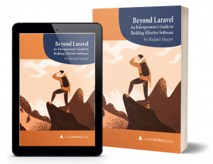 Digital and print editions of "Beyond Laravel" book