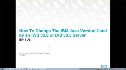 Thumbnail for entry How to Change the IBM JDK Version Used by an IBM IWS v2.6 and IAS v8.5 Server on the IBM i OS