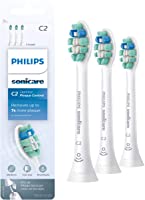 Philips Sonicare HX9023/65 Genuine C2 Optimal Plaque Control Toothbrush Head, 3 Pack, White