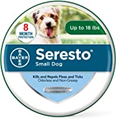 Seresto Flea and Tick Collar for Dogs, 8-Month Flea and Tick Collar for Small Dogs, Up to 18 Pounds