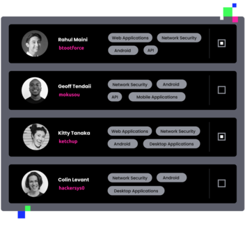 an image showing Hackers and their profile details