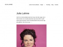 Julia Lahmes blog. Julia kan ikke lade være med (hendes ord) at dele stort og småt på sin blog.