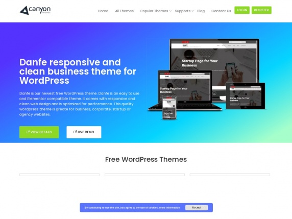 Canyon Themes tuisblad