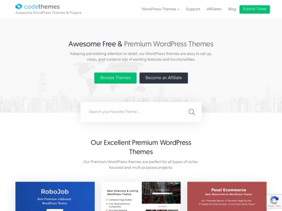 Code Themes pagina principal