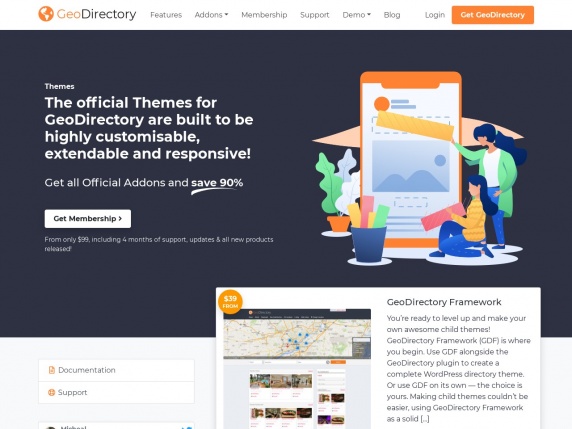 Web de GeoDirectory