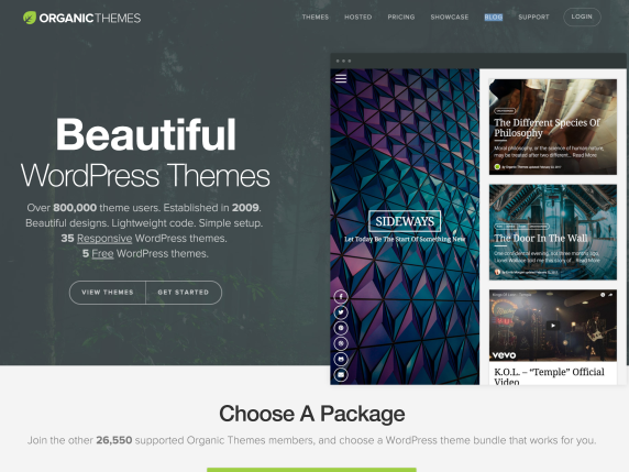 Organic Themes pagina principal