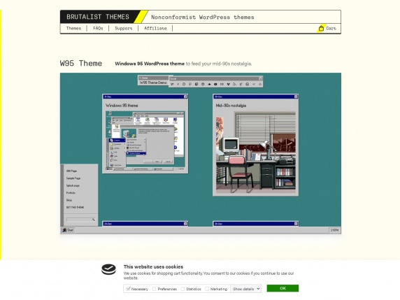 Brutalist Themes โฮมเพจ