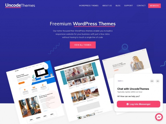 Uncode Themes homepage