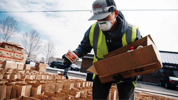 Team Rubicon volunteer at work.