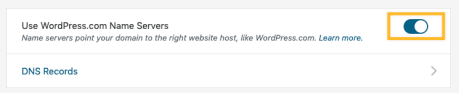 Use WordPress Name Servers