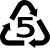 5 as a resin identification code, used in recycling.