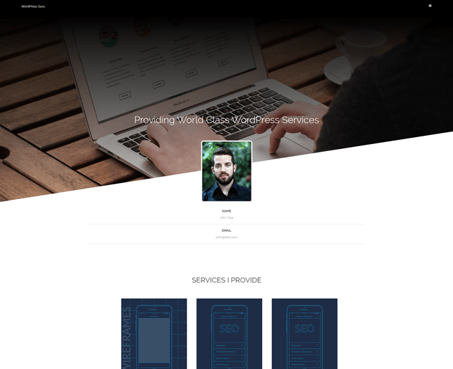 WordPress Theme Portfolioo Screenshot