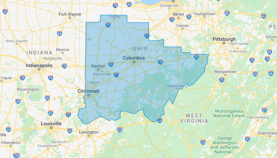 OBA map with Cincinnati