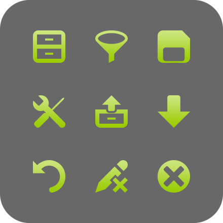 Toolbar Icons für die IQuadrat AG