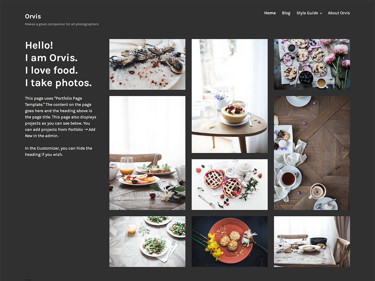 Orvis is a portfolio theme crafted with designers and photographers in mind. It’s a minimalist, powerful, and flexible theme that puts the focus on your projects.