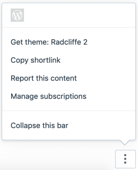 Action Bar - Logged In WP