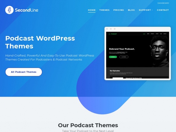 SecondLine Themes homepage