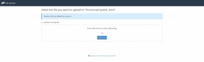 cPanel – Upload File