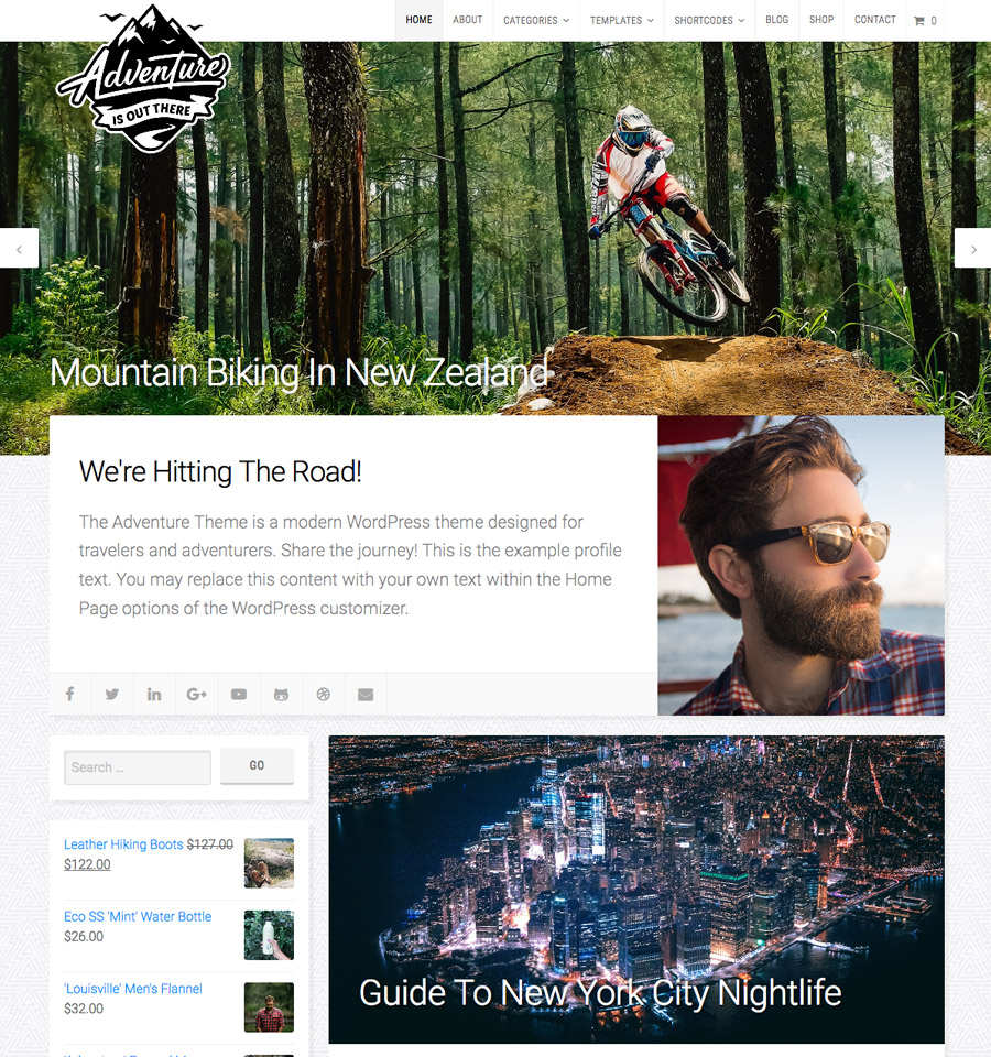 WordPress Adventure Theme