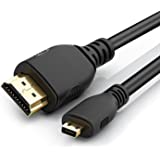 Micro HDMI to HDMI Adapter Cable, Wenter 6.5ft/2M Micro HDMI to HDMI Cable (Male to Male) for Gopro Hero and Other Action Cam