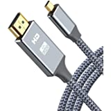 Oldboytech 4K Micro HDMI to HDMI Cable Adapter, Exclusive Aluminum Alloy Shell/Nylon Braid/Gold-Plated (Male to Male) 4K/60HZ
