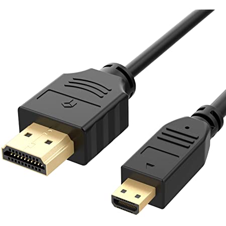 Rankie Micro HDMI to HDMI Cable, Supports Ethernet, 3D, Audio Return, 6FT