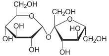 Skeletal formula of sucrose