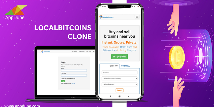 Get the P2P LocalBitcoins Clone PHP Script | Appdupe - Cover Image