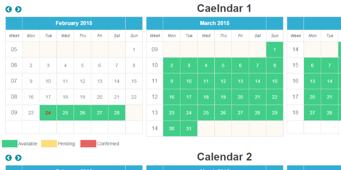 Availability Booking Calendar PHP - Cover Image