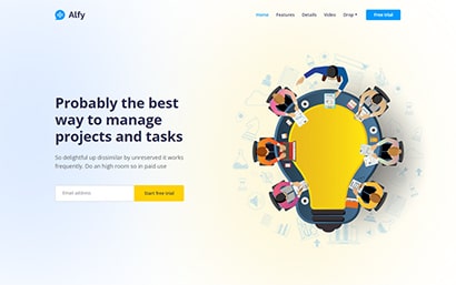 alfy saas app website bootstrap html template