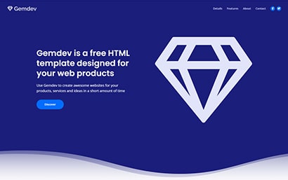 gemdev product website bootstrap html template