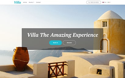 villa bed and breakfast website bootstrap html template