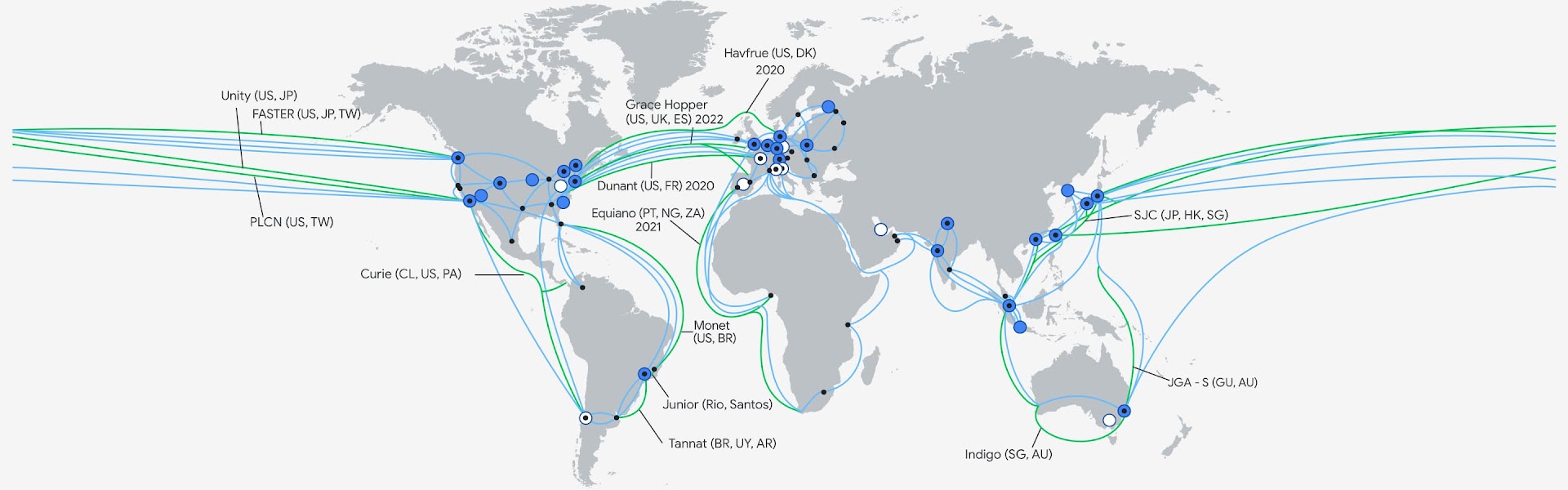 Map of Google Cloud Infrastructure