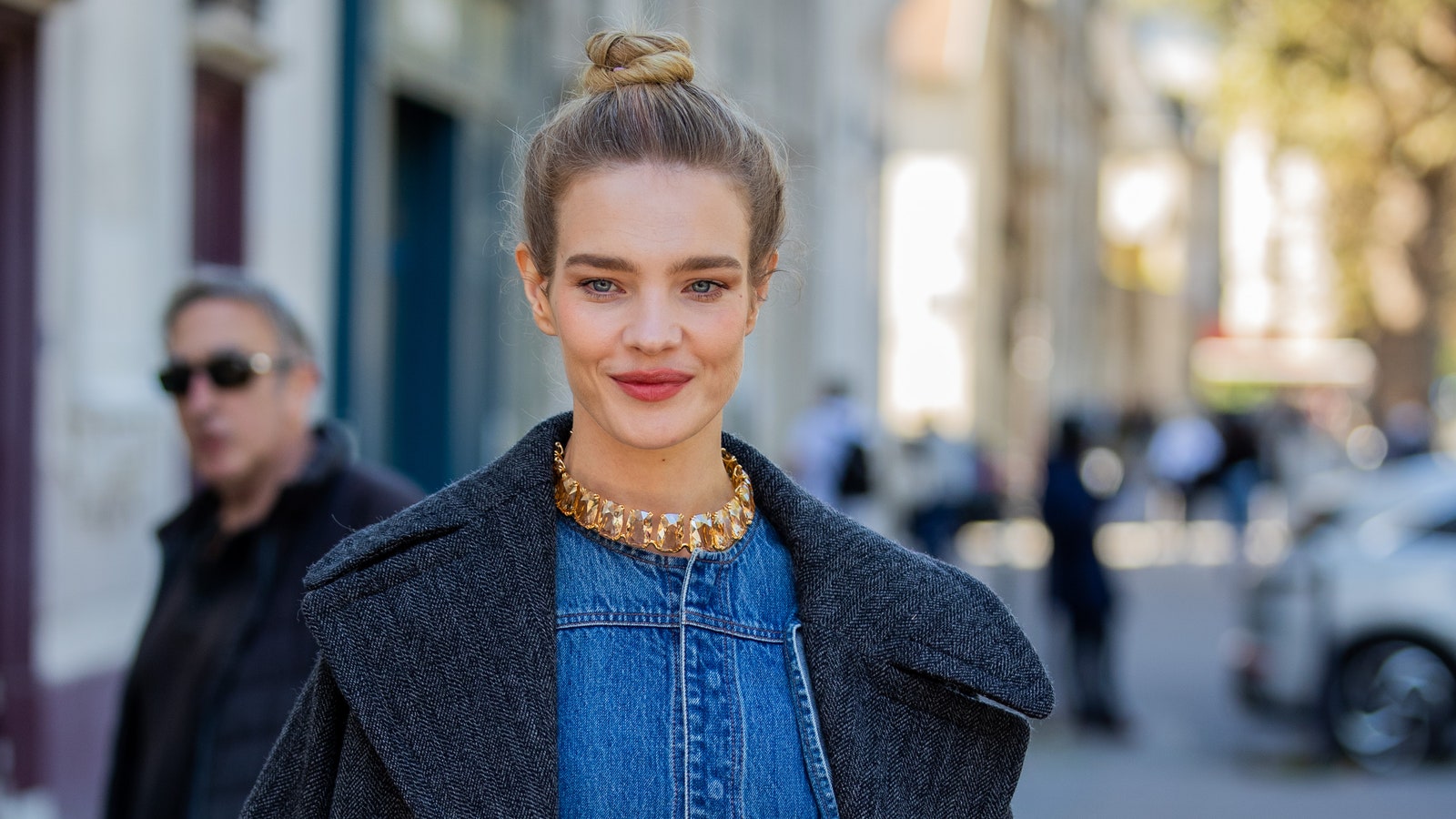 Natalia Vodianova  la sortie du dfil Chlo le 30 septembre 2021