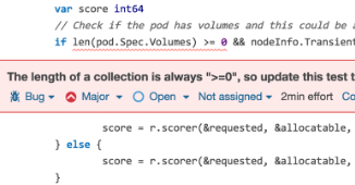 Detecting issues in Go programming language