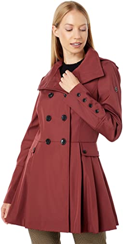 Double Breasted Skirted Raincoat