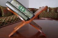 Traditional wooden holy bookstand whit the Koran