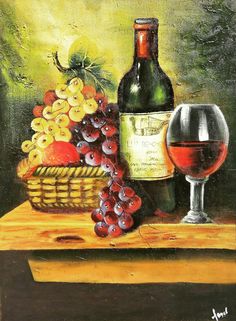 Buy Still Life artwork number a famous painting by an Indian Artist Payal Aggarwal. Indian Art Ideas offer contemporary and modern art at reasonable price. Wine Painting, Fruit Painting, Painting On Wood, Still Life Drawing, Painting Still Life, Fruit Basket Drawing, Balloon Dog Sculpture, Indian Artist, Landscape Drawings