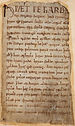 First page of Beowulf (Anglo-Saxon copy)